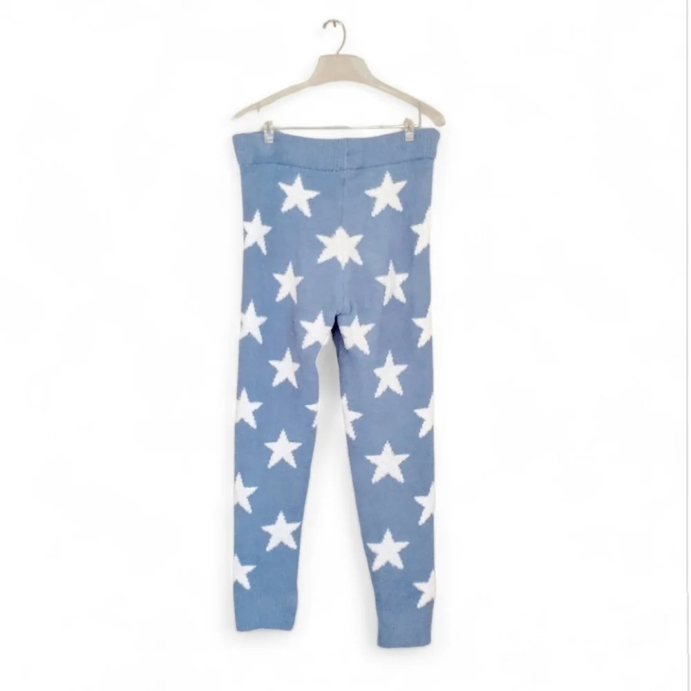 Honeydew Ladies' Ultra Soft Chenille PJ Pants Lovebird Stars Large